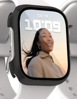 Чохол-накладка DK Пластик Soft-Touch Glass Full Cover для Apple Watch 41 mm (015071) (black) 015071-124 фото