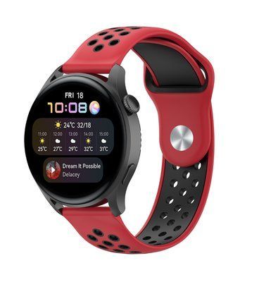 Ремешок CDK для Oppo Watch X | 22mm Silicone Sport Band Nike (011907) (red / black) 019223-996 фото