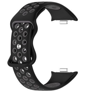 Ремешок CDK для Xiaomi Mi Smart Band 9 Pro | Silicone Sport Band Nike (017600) (black / grey) 018667-960 фото