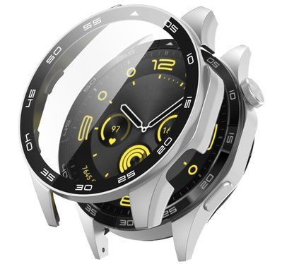 Чехол-накладка DK Пластик Soft-Touch Glass Full Cover для Huawei Watch GT 4 46mm (silver) 017261-227 фото
