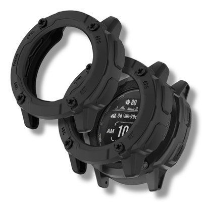Чохол-бампер 2 шт CDK для Garmin Instinct 2X | Силікон Outlines (016395) (black) 022794-124 фото