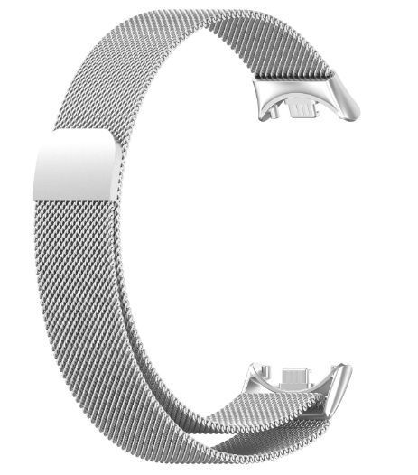 Ремешок 2шт CDK для Xiaomi Mi Smart Band 9 | Metal Milanese Loop Magnetic (015814) (silver) 022270-227 фото