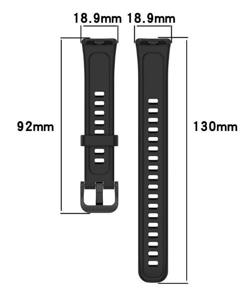Ремінець 2 шт CDK для Huawei Band 10 | Silicone Sport Band Classic (016235) (black) 021838-124 фото
