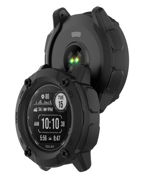 Чохол-бампер 2 шт CDK для Garmin Instinct 2X | Силікон Outlines (016395) (black) 022794-124 фото