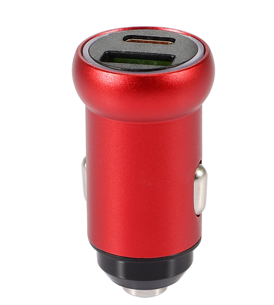 Автомобільний зарядний пристрій PD+QC 15 W USB / Type-C (PD-056) (red) 014515-035 фото