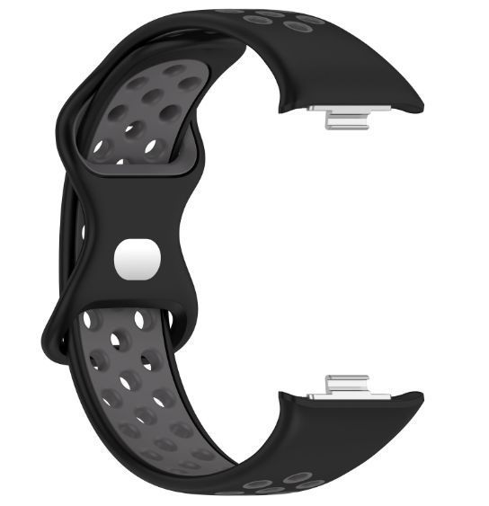 Ремешок CDK для Xiaomi Mi Smart Band 9 Pro | Silicone Sport Band Nike (017600) (black / grey) 018667-960 фото
