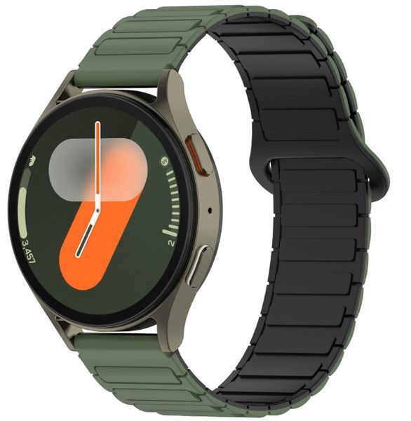 Ремінець CDK для OnePlus Watch 2 | 22mm Silicone Shaped Magnetic Band (018823) (green / black) 018941-994 фото