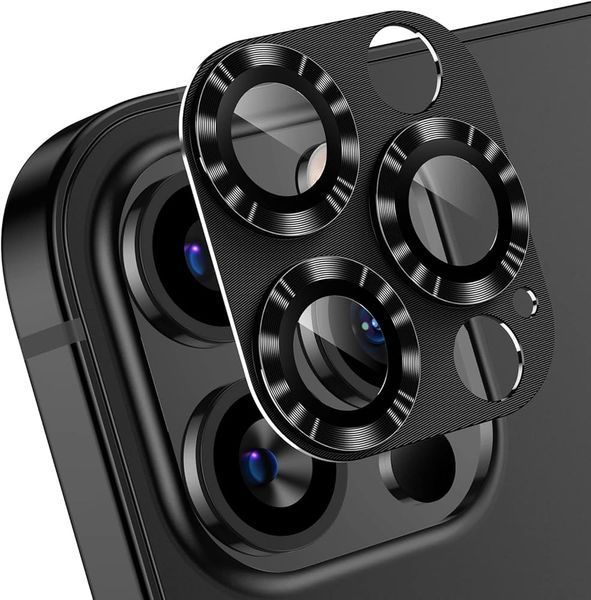 Защитное стекло 2шт CDK для Apple iPhone 15 Pro | на камеру CD Metal Armor (017830) (black) 022651-062 фото