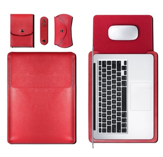 Чехол-конверт CDK Leather 4в1 Envelope Kit для Apple MacBook Pro 13" 2020-2022 (A2289/A2338)(013510) (red) 013803-023 фото