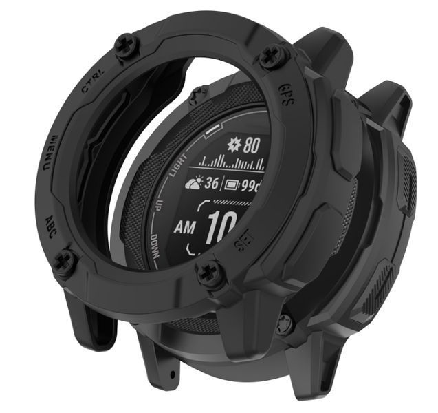 Чохол-бампер 2 шт CDK для Garmin Instinct 2X | Силікон Outlines (016395) (black) 022794-124 фото