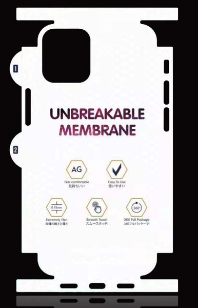 Захисна плівка DK AG Matte Unbreakable Membrane HydroGel 360° для Apple iPhone 12 / 12 Pro (clear) 014773-063 фото