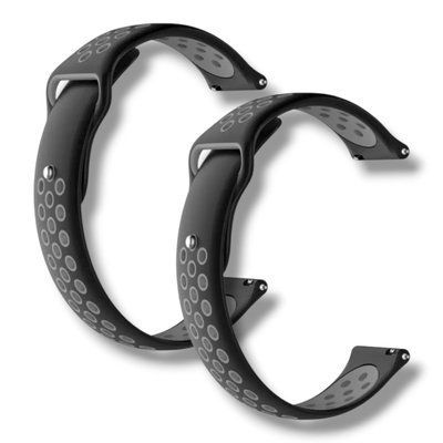 Ремешок 2шт CDK для Xiaomi Redmi Watch 5 Active | 22mm Silicone Sport Band Nike (011907) (black / grey) 022298-960 фото