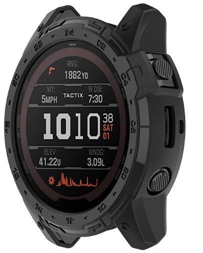 Чехол-бампер 2шт CDK Силикон Outlines для Garmin Tactix 7 Pro (015830) (black) 022825-124 фото