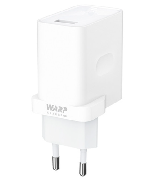 Зарядний пристрій Warp Charge USB 30W Power Adapter для OnePlus (OEM) (white) 012675-162 фото