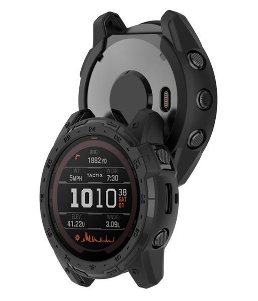 Чехол-бампер 2шт CDK Силикон Outlines для Garmin Tactix 7 Pro (015830) (black) 022825-124 фото