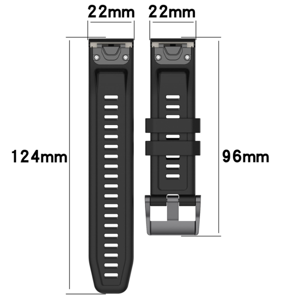 Ремешок CDK Silicone Sport Band Classic 22mm для Garmin MARQ Adventurer (015189) (black) 015325-124 фото