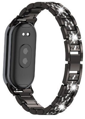 Ремінець DK Metal Band Fitlink Diamond для Xiaomi Mi Band 8 (black) 016444-124 фото