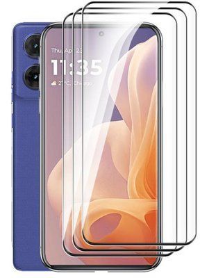 Захисне скло 3 шт CDK для Motorola Moto G85 | 3D Full Glue (019471) (black) 022597-062 фото