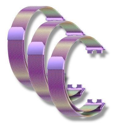 Ремешок 3шт CDK для Huawei Band 8 / 9 | Metal Milanese Loop Magnetic (015813) (chameleon) 021817-329 фото