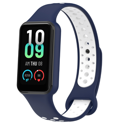 Ремешок CDK Silicone Sport Band Nike для Xiaomi Mi Band 8 Active (016243) (blue / white) 017151-064 фото