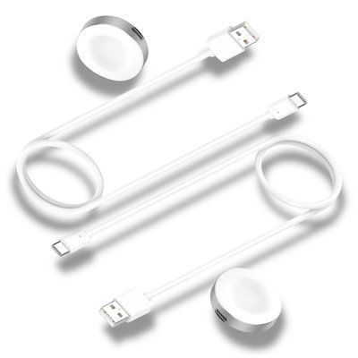 Зарядний пристрій 2 шт CDK для Huawei Watch 5 Active 46 mm | кабель (1m) USB (022450) (white) 023122-127 фото