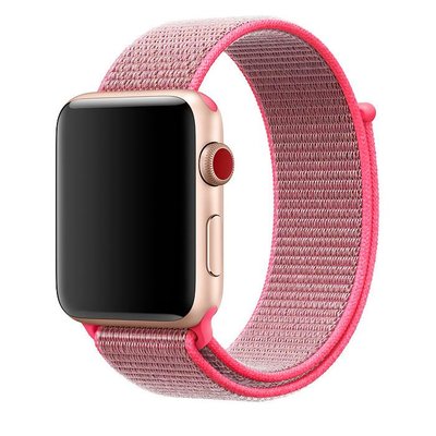 Ремінець CDK для Apple Watch 40 mm (Series 4 / 5 / 6 / SE1 / SE2) Nylon Sport Loop (08883) (hot pink) 018041-983 фото