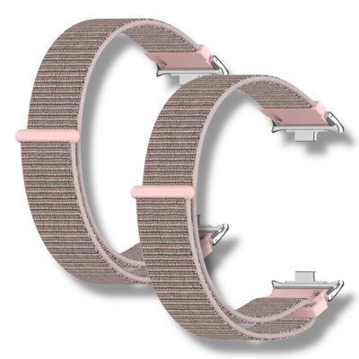 Ремешок 2шт CDK для Xiaomi Mi Smart Band 9 Pro | Nylon Sport Loop (017323) (pink sand) 022131-158 фото