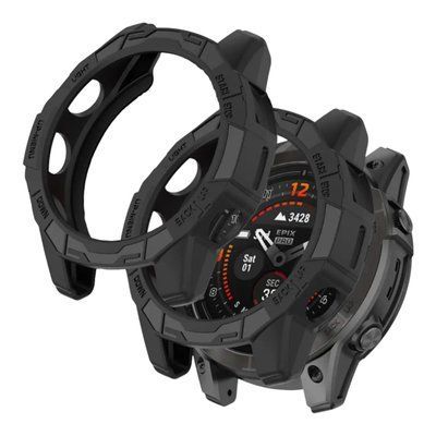 Чохол-бампер 2 шт CDK для Garmin Epix Pro (Gen 2) 47 mm | Силікон Outlines (018565) (black) 022817-124 фото