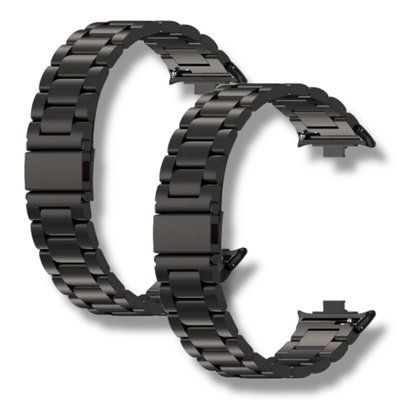 Ремешок 2шт CDK для Xiaomi Mi Band 8 Pro | Metal Fitlink Steel Band (017764) (black) 022012-124 фото