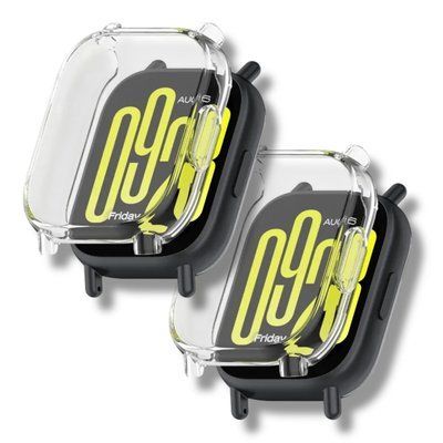 Чехол-накладка 2шт CDK для Xiaomi Redmi Watch 5 Active | Silicone Face Case (018471) (clear) 023167-936 фото