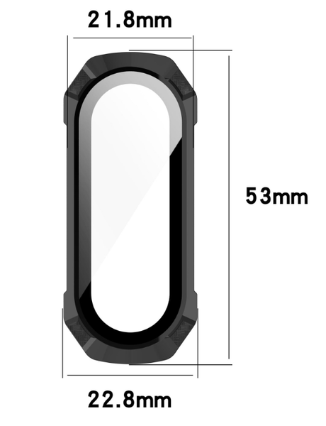 Чехол-накладка DK Пластик Gloss Glass Full Cover для Xiaomi Mi Band 7 (black) 014769-124 фото