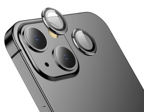 Защитное стекло 2шт CDK для Apple iPhone 13 | на камеру Lens Metal Ring Eagle Eye (015731) (black) 019595-062 фото