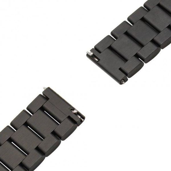 Ремінець CDK Metal Fitlink Steel Watch Band 20mm для Mobvoi TicWatch 2 (012873) (black) 013082-124 фото