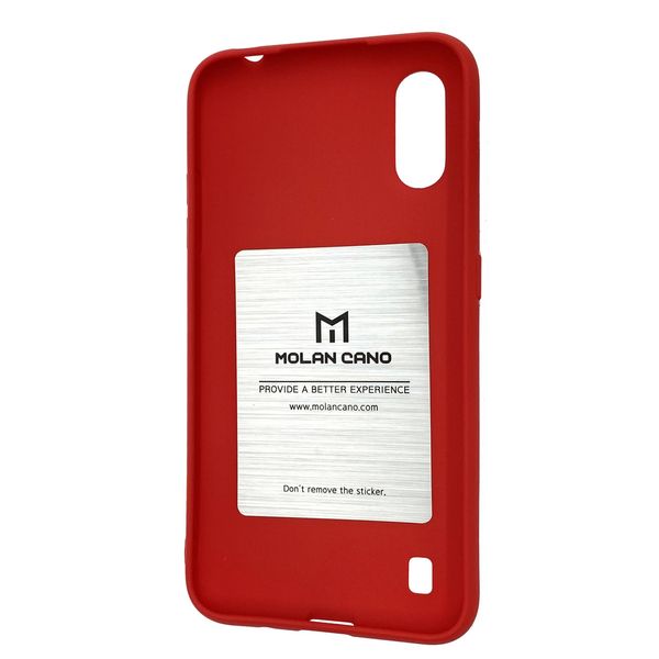 Чехол-накладка Silicone Hana Molan Cano для Samsung Galaxy A01 (A015) / M01 (M015) (red) 010000-120 фото