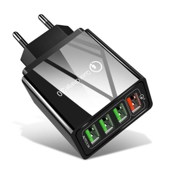 Зарядний пристрій Qualcomm Quick Charge 3.0 37W 4USB (BK-376) (black) 010336-115 фото