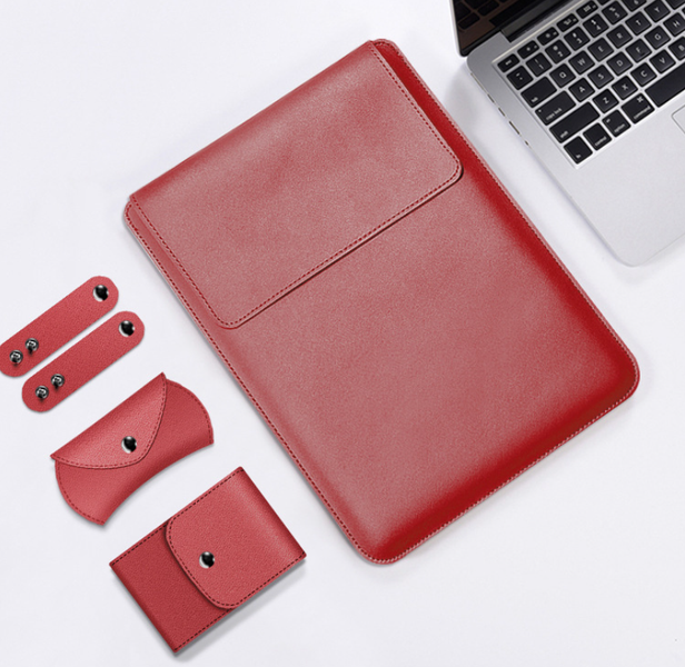 Чохол-конверт DK Leather 4в1 Envelope Kit для Apple MacBook Pro 16" 2021 (A2485) (09683) (red) 013811-023 фото