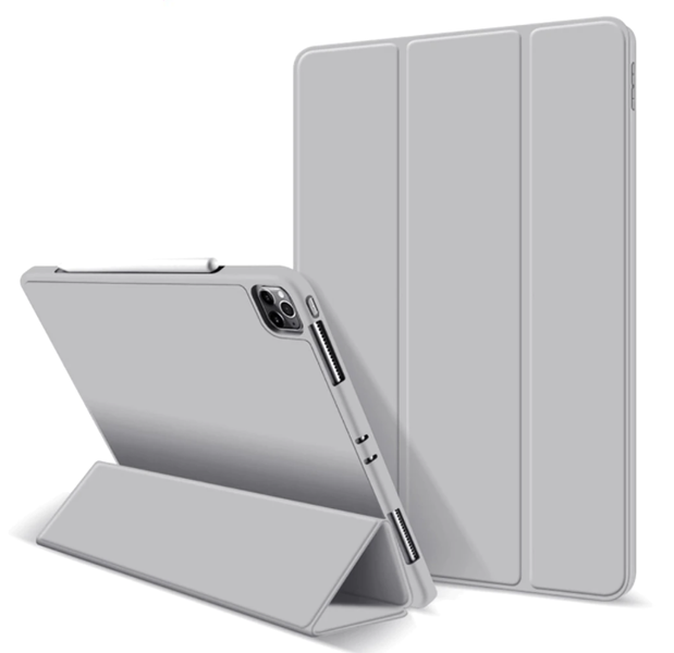 Чохол-книжка CDK шкіра силікон Smart Cover Слот Стилус для Apple iPad Pro 12.9" 6gen 2022 (011191) (grey) 014973-040 фото
