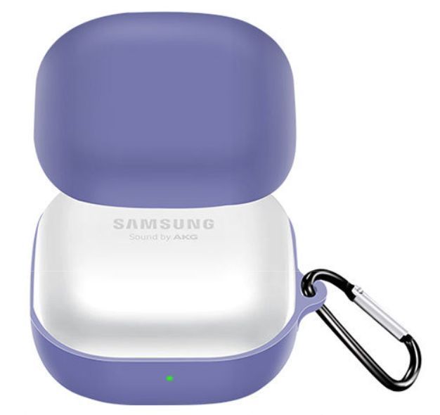 Чохол-накладка CDK для Samsung Galaxy Buds Core (R410) | Silicone Candy Friendly карабін (011386) (lavender grey) 023061-895 фото