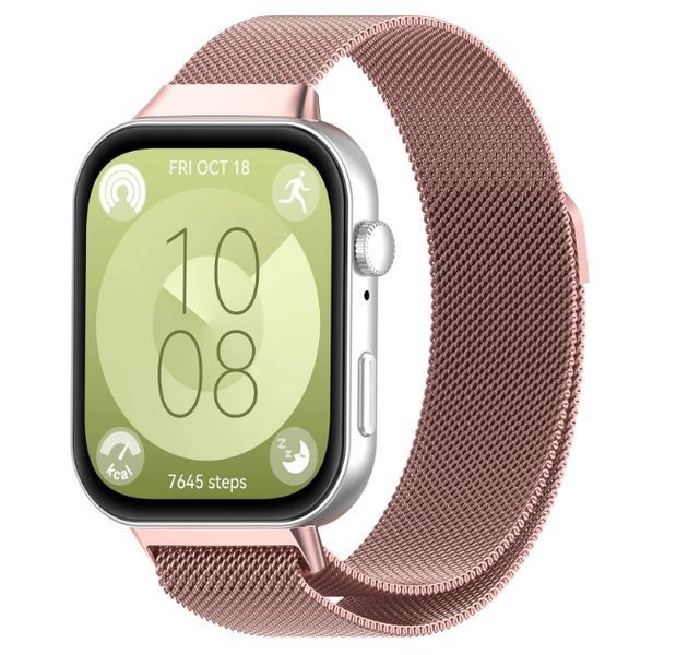Ремінець CDK для Huawei Watch Fit 4 | Metal Milanese Loop Magnetic (017793) (pink rose) 020991-328 фото