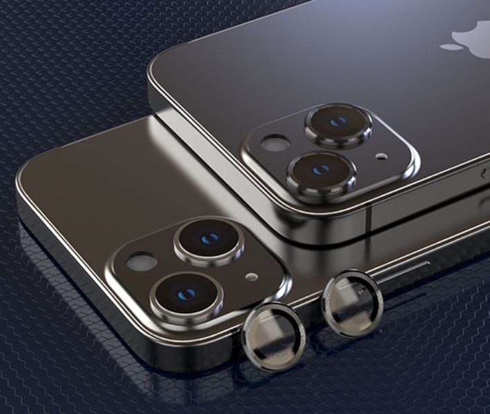 Защитное стекло 2шт CDK для Apple iPhone 13 | на камеру Lens Metal Ring Eagle Eye (015731) (black) 019595-062 фото