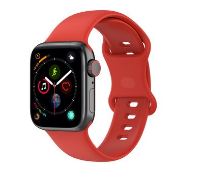 Ремешок CDK для Apple Watch 42mm (Series 10) | M / L Silicone Sport Band Double Loop (014417) (red) 018061-126 фото