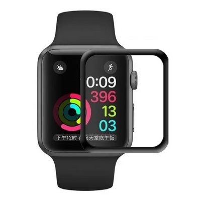 Защитное стекло DK 3D Full Glue для Apple Watch 38mm (Series 1 / 2 / 3) (black) 07373-722 фото