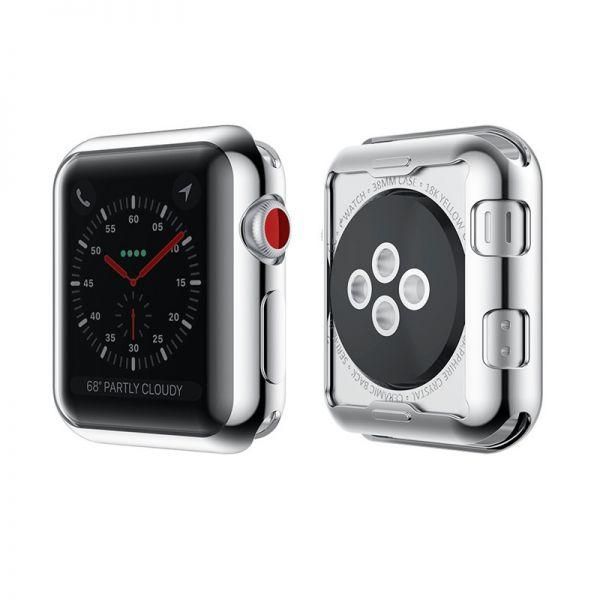 Чехол-накладка DK Silicone Face Case для Apple Watch 42mm (silver) 08978-740 фото