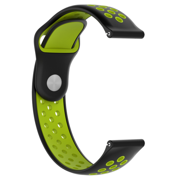 Ремешок CDK для Samsung Watch3 (R850 / R855) 41mm | 20mm Silicone Sport Band Nike (011906) (black / green) 012058-962 фото