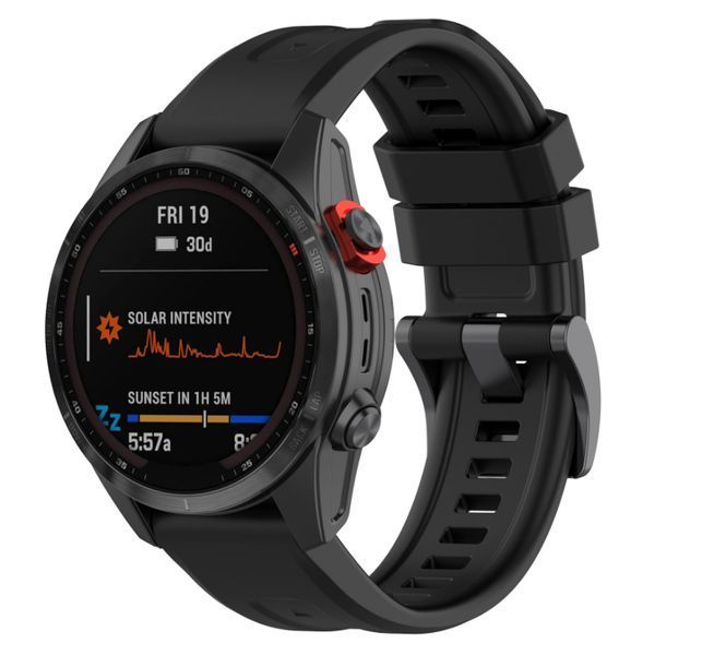 Ремінець 2шт CDK для Garmin Approach S62 | 22mm Silicone Sport Band Classic (015189) (black) 020820-124 фото
