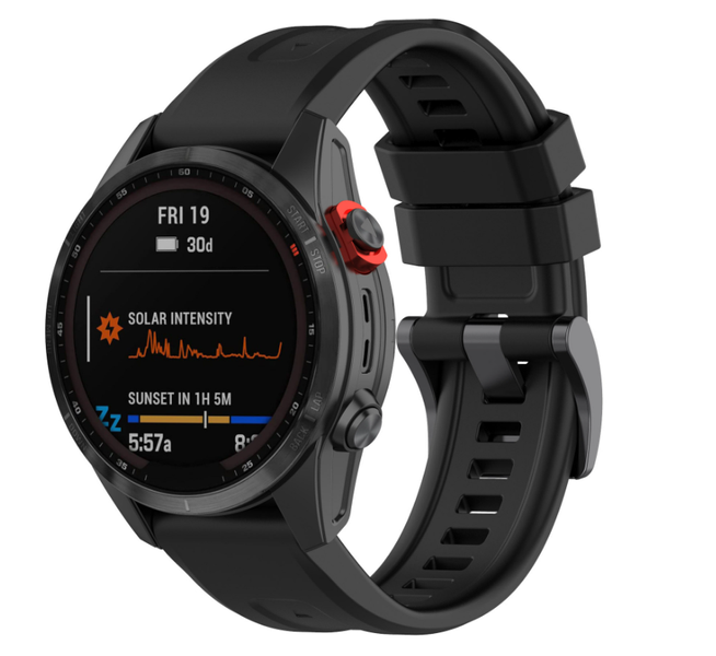 Ремінець CDK Silicone Sport Band Classic 22 mm для Garmin Fenix 6 / 6 Pro (015189) (black) 015238-124 фото