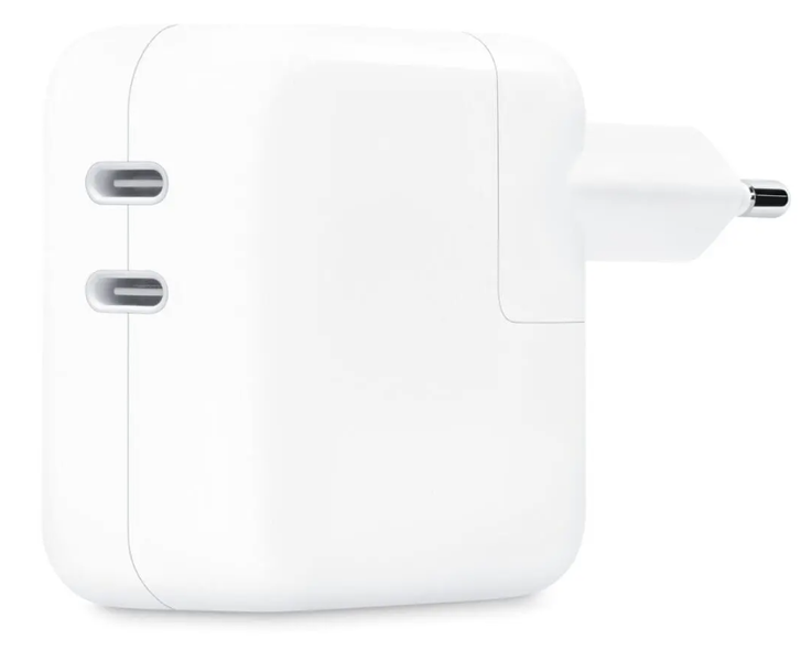 Зарядний пристрій для Apple 35 W Dual_USB-C Port Compact Power Adapte (OEM) (white) 017138-162 фото