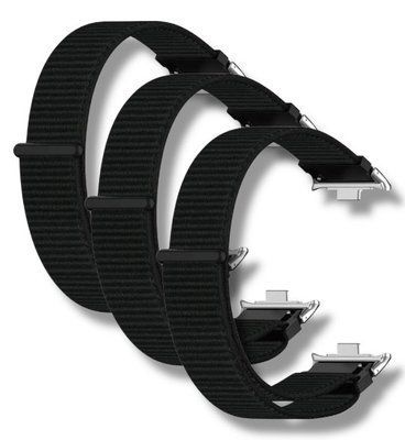 Ремешок 3шт CDK для Xiaomi Mi Band 8 Pro | Nylon Sport Loop (017323) (black) 022011-124 фото