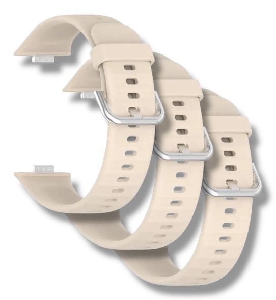 Ремінець 3 шт CDK для Huawei Watch Fit 4 | Silicone Sport Classic (017792) (ivory) 022001-008 фото