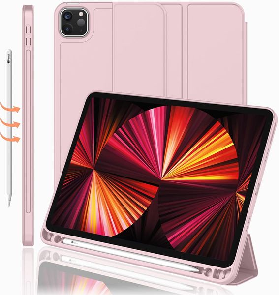 Чохол-книжка CDK шкіра силікон Smart Cover Слот Стилус для Apple iPad Pro 12.9" 5gen 2021 (011191) (pink sand) 014762-055 фото